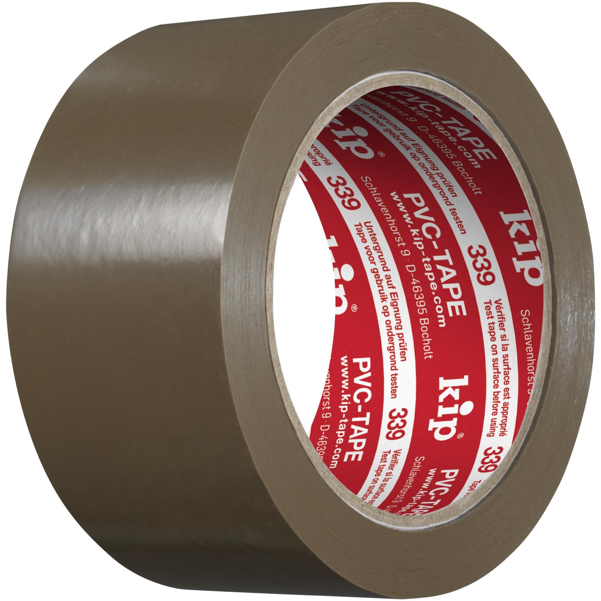 339 Kip Packband – Standard-Qualität, PVC braun, 3 50mm x 66m